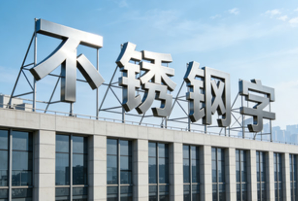办公大楼高空楼顶不锈钢字怎么制作？